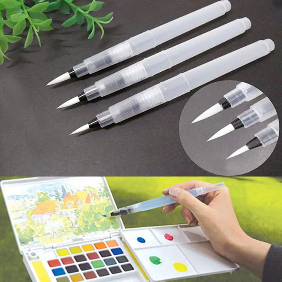 3PCS/set Soft Brush Pen Ink Water Color Calligraphy for Beginner Painting Reusable S M L Pen Writing Pen And Tool Watercolor
3PCS/set Soft Brush Pen Ink Water Color Calligraphy for Beginner Painting Reusable S M L Pen Writing Pen And Tool Watercolor