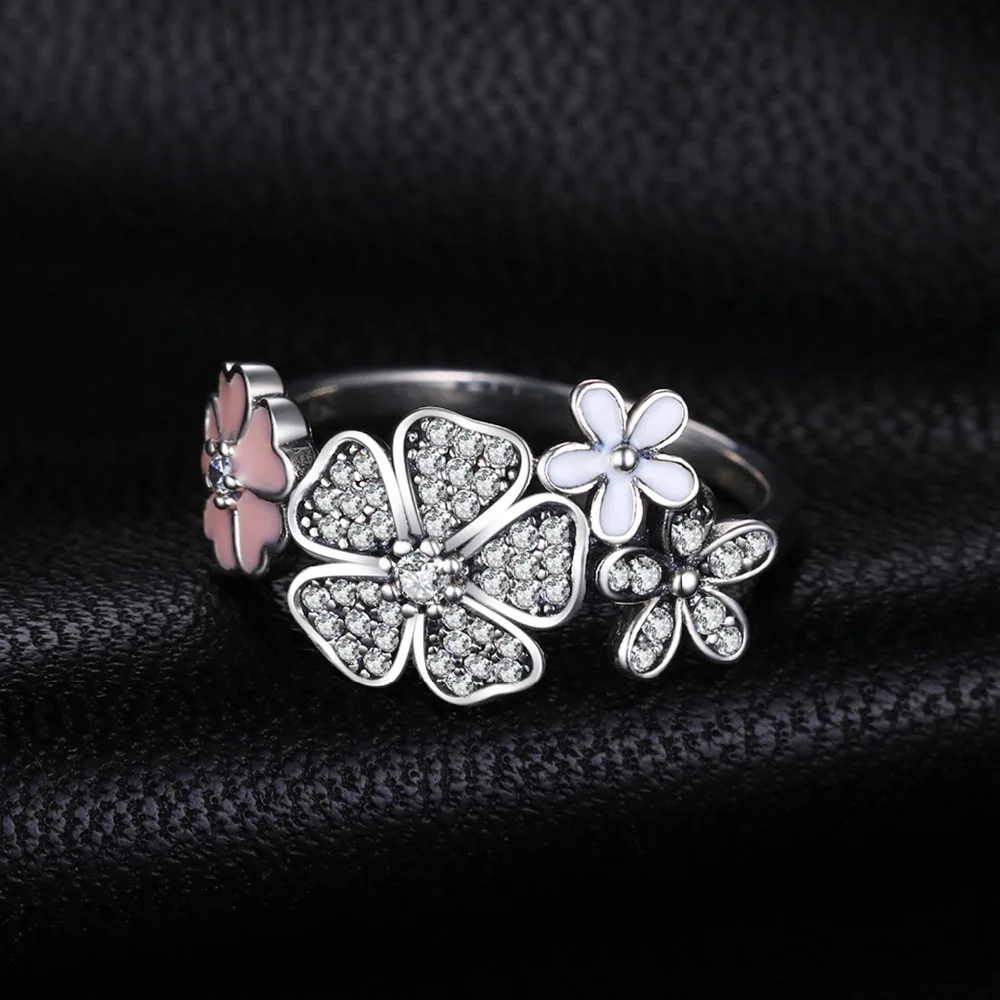 Jewelrypalace стерлингового серебра 925 блеск ромашки кубического циркония кольцо