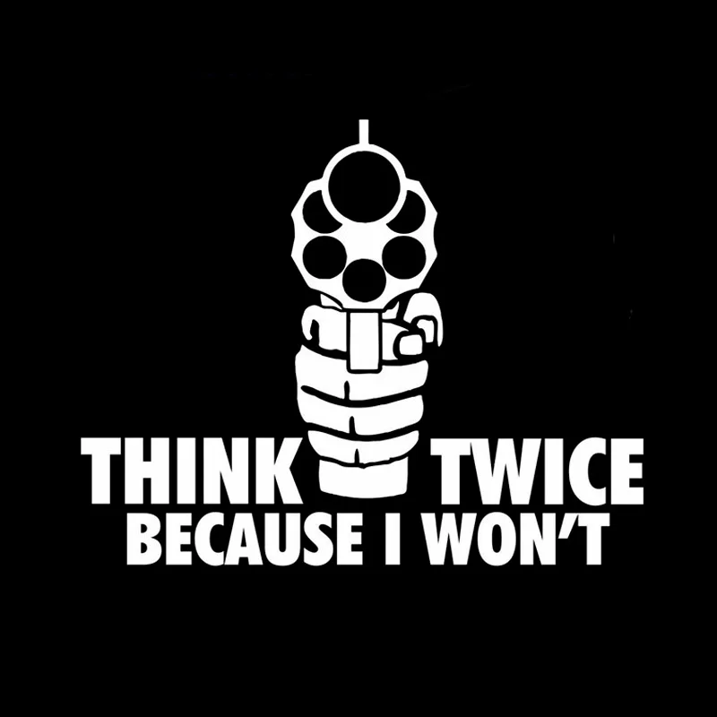 12*10CM THINK TWICE BECAUSE I WONT Reflective Personalized Car Stickers Warning Black Silver CT-400
12*10CM THINK TWICE BECAUSE I WONT Reflective Personalized Car Stickers Warning Black Silver CT-400