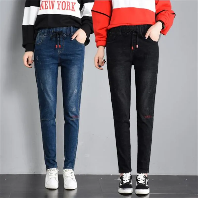 WKOUD Drawstring High Waist Jeans For Women New Spring Jeans Solid Hole Scratched Denim Pencil Pants Casual Regular Jean P8839
WKOUD Drawstring High Waist Jeans For Women New Spring Jeans Solid Hole Scratched Denim Pencil Pants Casual Regular Jean P8839