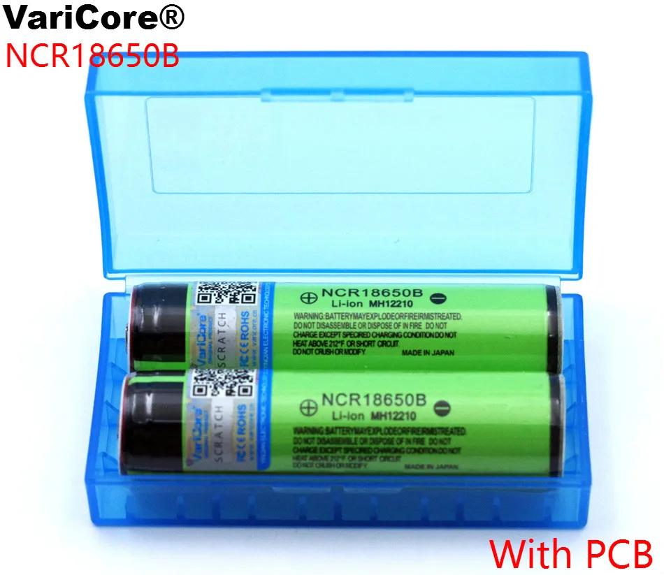 VariCore 2 шт. Новый Защищенный 18650 NCR18650B 3400 мАч перезаряжаемый аккумулятор 3 7 в с PCB