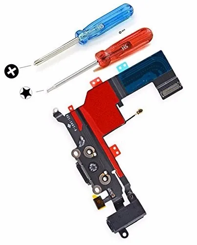 Для iPhone 5S док разъем USB порт для зарядки Flexcable Белый Черный включая. 2 отвертки