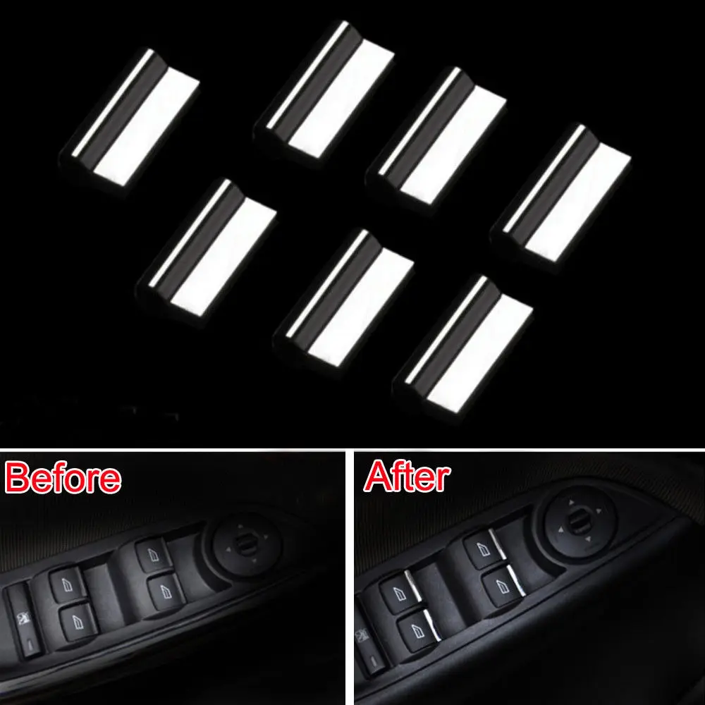 BBQ@FUKA 7Pcs Car Door Window Lift Switch Button Trim Cover Sticker Part Decor Car Styling Stickers Fit for Ford Focus 11-2016
BBQ@FUKA 7Pcs Car Door Window Lift Switch Button Trim Cover Sticker Part Decor Car Styling Stickers Fit for Ford Focus 11-2016
