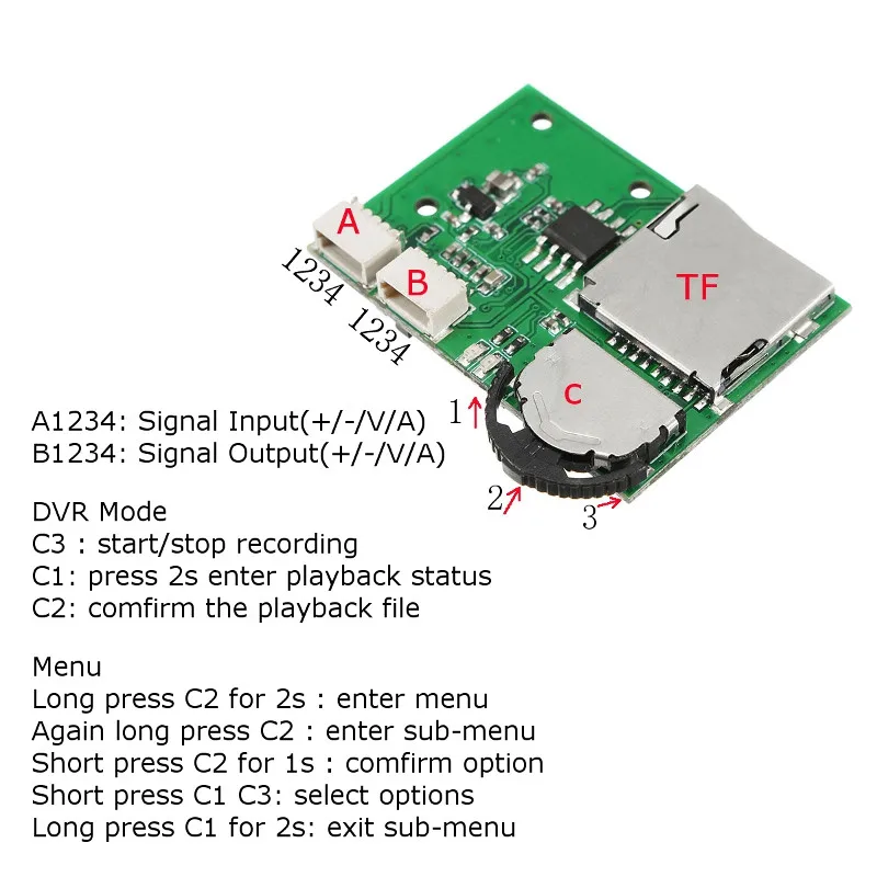 Micro DVR VCR Module Mini Video Recorder Support Record Playback 32G TF Card For FPV Monitor Indoor FPV Racing
Micro DVR VCR Module Mini Video Recorder Support Record Playback 32G TF Card For FPV Monitor Indoor FPV Racing