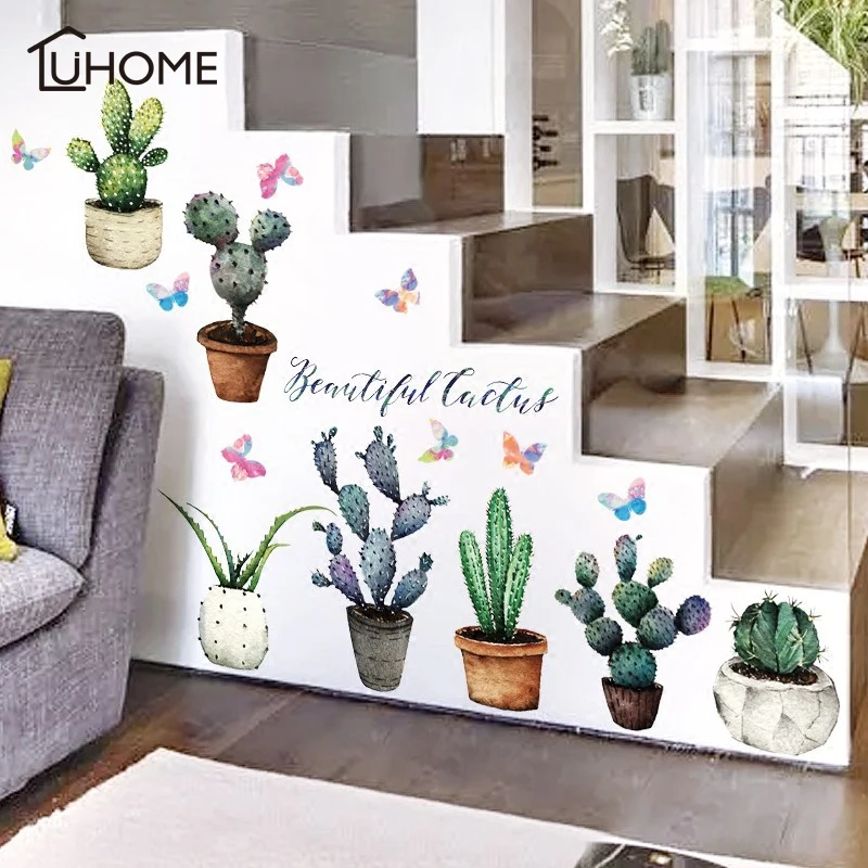Creative Cactus Bonsai Potted Butterfly Flower Plants Wall Stickers Living Room Kitchen Window Decorative Home Decor Decal
Creative Cactus Bonsai Potted Butterfly Flower Plants Wall Stickers Living Room Kitchen Window Decorative Home Decor Decal