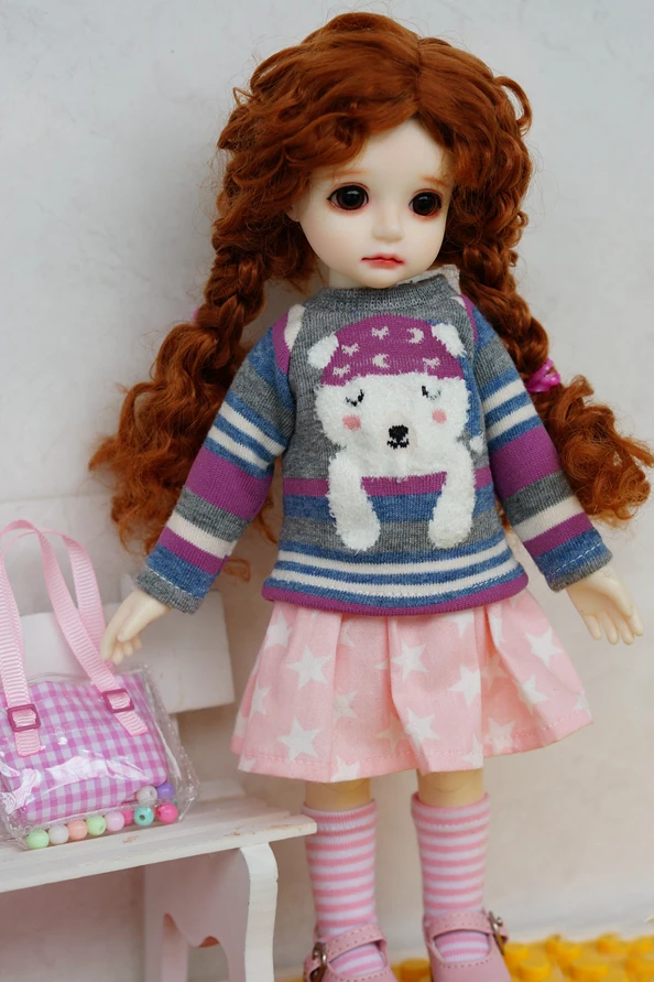 T02-X655 Best children gift 1/6 bjd dolls Accessories handmade clothes Cute striped sleepy bear sweater 1pcs
T02-X655 Best children gift 1/6 bjd dolls Accessories handmade clothes Cute striped sleepy bear sweater 1pcs