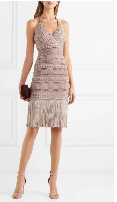 2019 New Women knitting jacquard Tassel Halter Sleeveless Vestidos dress Bodycon Celebrity evening Party Dresses
2019 New Women knitting jacquard Tassel Halter Sleeveless Vestidos dress Bodycon Celebrity evening Party Dresses
