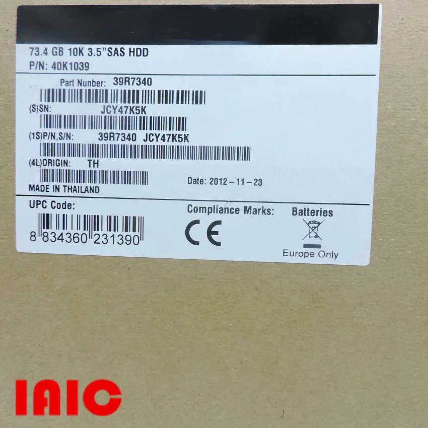 100%New In box 3 year warranty 40K1039 39R7340 26K5709 73G 10K SAS 3.5 Need more angles photos, please contact me
100%New In box 3 year warranty 40K1039 39R7340 26K5709 73G 10K SAS 3.5 Need more angles photos, please contact me