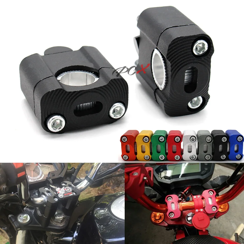 CNC Motorcycle Handlebar 2x 7/8" (22mm) / 1-1 / 8" (28mm) clamp bar lifter for Honda CBR600RR F1 F2 F3 F4 F4i F5 Yamaha R1 R3 R6
CNC Motorcycle Handlebar 2x 7/8" (22mm) / 1-1 / 8" (28mm) clamp bar lifter for Honda CBR600RR F1 F2 F3 F4 F4i F5 Yamaha R1 R3 R6