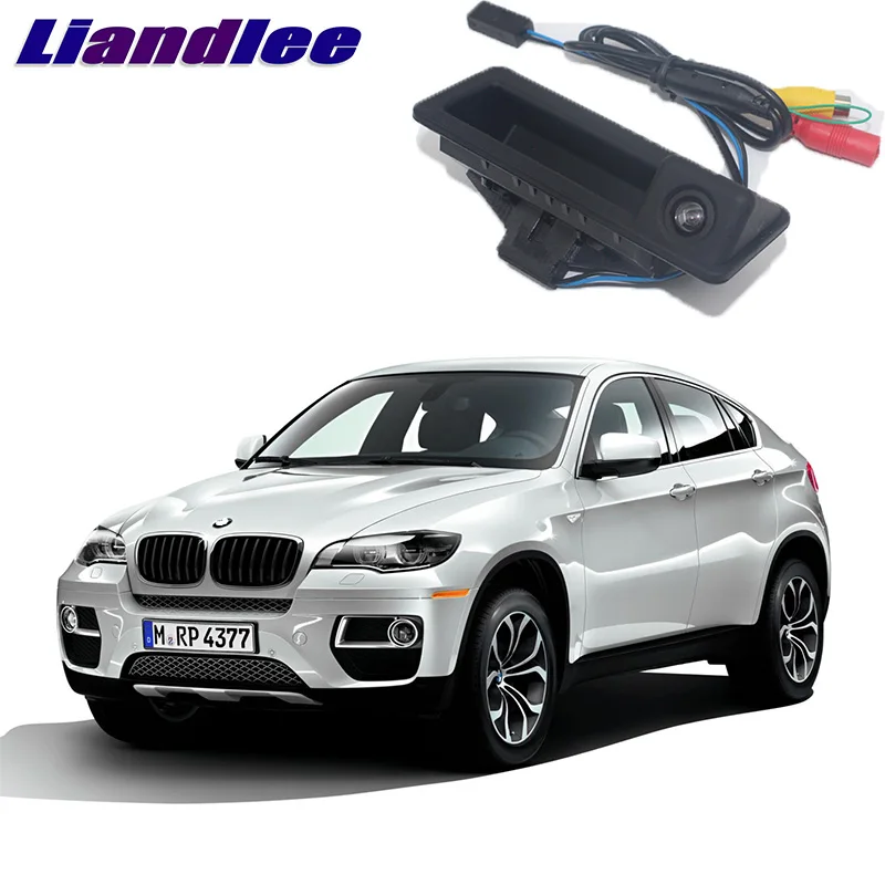 Фото LiandLee Автомобильная камера заднего вида с ручкой багажника для BMW X6 E71 2008 ~ 2014|trunk
