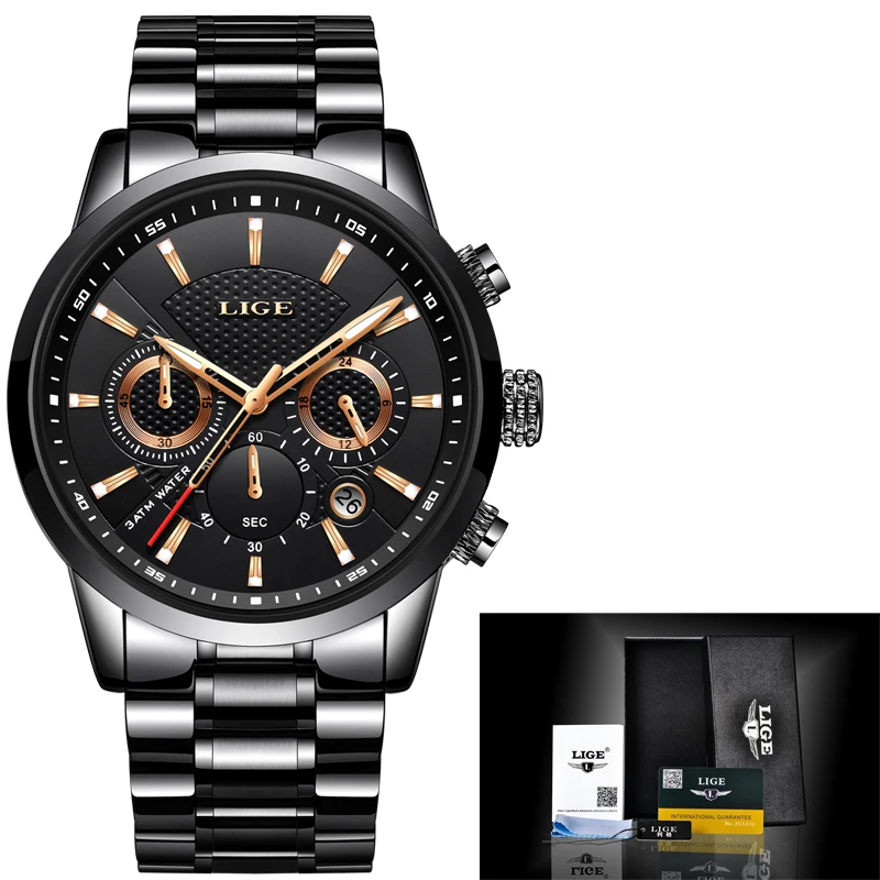LIGE 2019 Watch Men Fashion Sport Quartz Clock Mens Watches Brand Luxury Full Steel Business Waterproof Watch Relogio Masculino
LIGE 2019 Watch Men Fashion Sport Quartz Clock Mens Watches Brand Luxury Full Steel Business Waterproof Watch Relogio Masculino