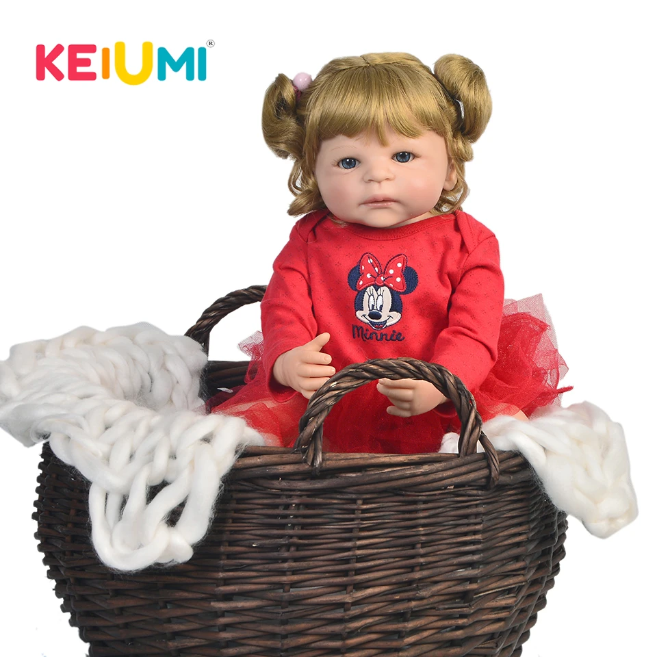 KEIUMI 22 дюйма полностью виниловые силиконовые куклы для новорожденных