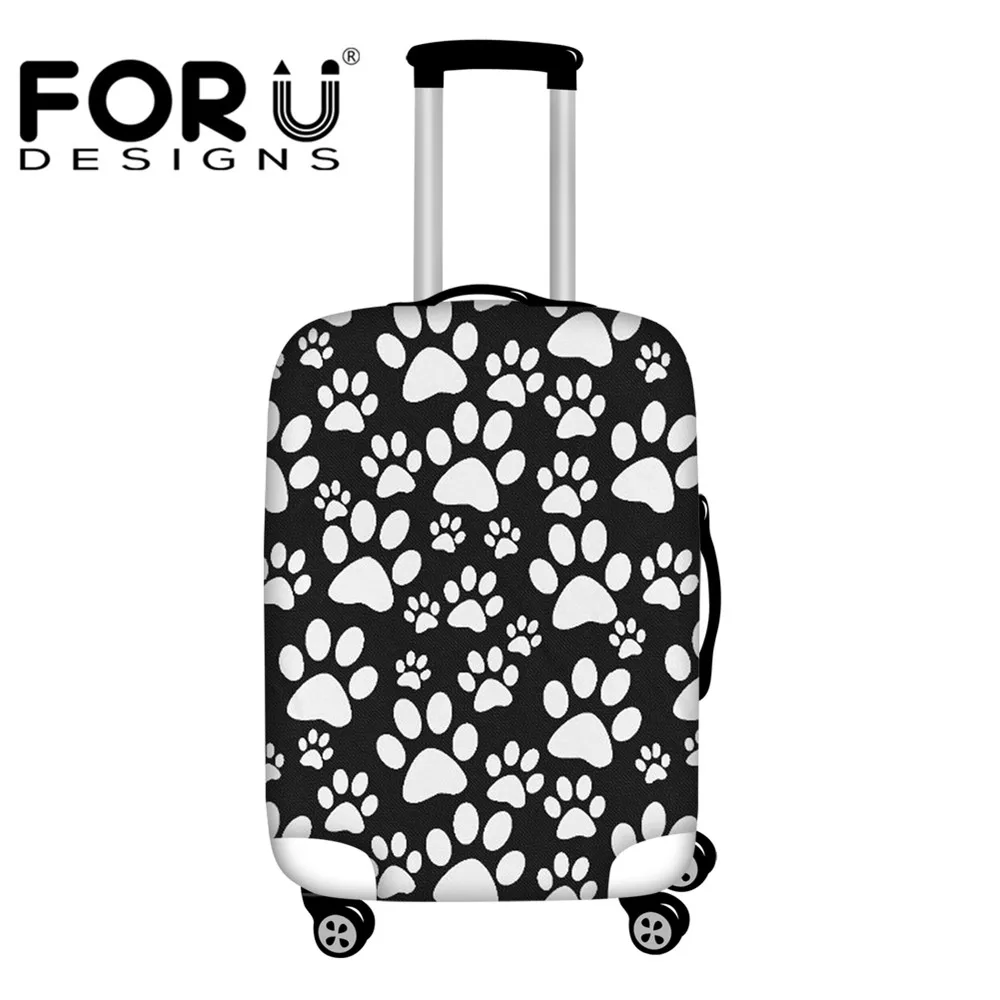 Чехол FORUDESIGNS для чемодана 18 30 защитные чехлы с мультяшным принтом лап Эластичные