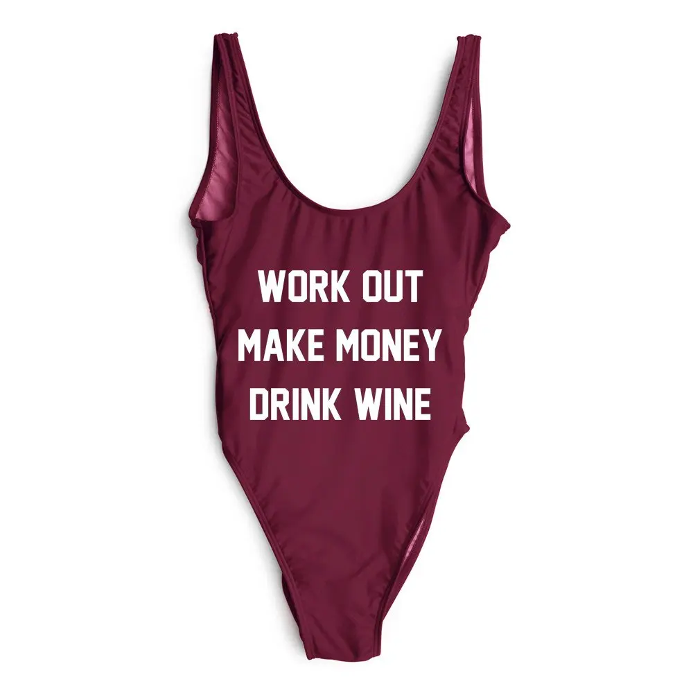 WORK OUT MAKE MONEY DRINK WINE bodysuit women swimwear one piece suit high waist bathing suit low back beachwear bodysuit
WORK OUT MAKE MONEY DRINK WINE bodysuit women swimwear one piece suit high waist bathing suit low back beachwear bodysuit