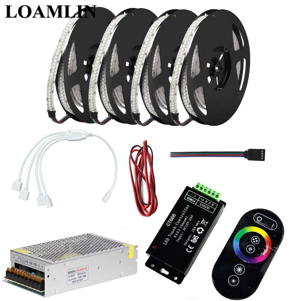 5 м 10 15 20 RGB Светодиодная лента 234 светодиодов/м 2835SMD с сенсорной панелью CT666 Led