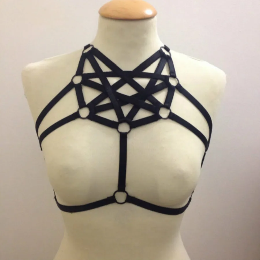 2017 new handmade pastel goth pentagram bust bondage bra gothic cage chest bondage sexy lingerie top garterbelt retail
2017 new handmade pastel goth pentagram bust bondage bra gothic cage chest bondage sexy lingerie top garterbelt retail