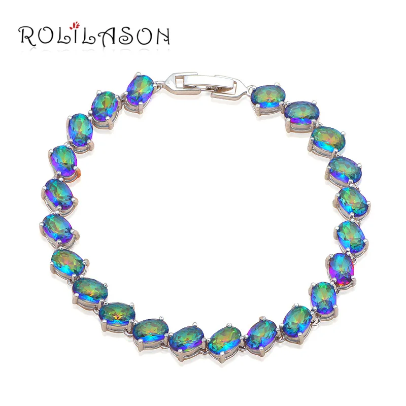 ROLILASON Charming Gifts Zircon Bracelets for Ladies Silver Multicolor Zircon Wholesale Retail Anniversary Fashion jewelry TB882
ROLILASON Charming Gifts Zircon Bracelets for Ladies Silver Multicolor Zircon Wholesale Retail Anniversary Fashion jewelry TB882