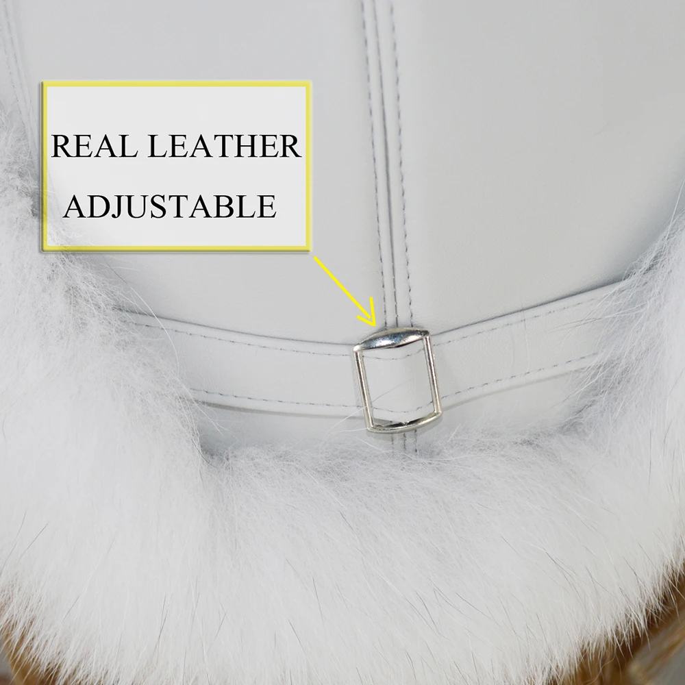 2019 New Ladies Fox Fur Hat Russia 100% Pure Natural Hats Female Models High Quality Real Pilot |
