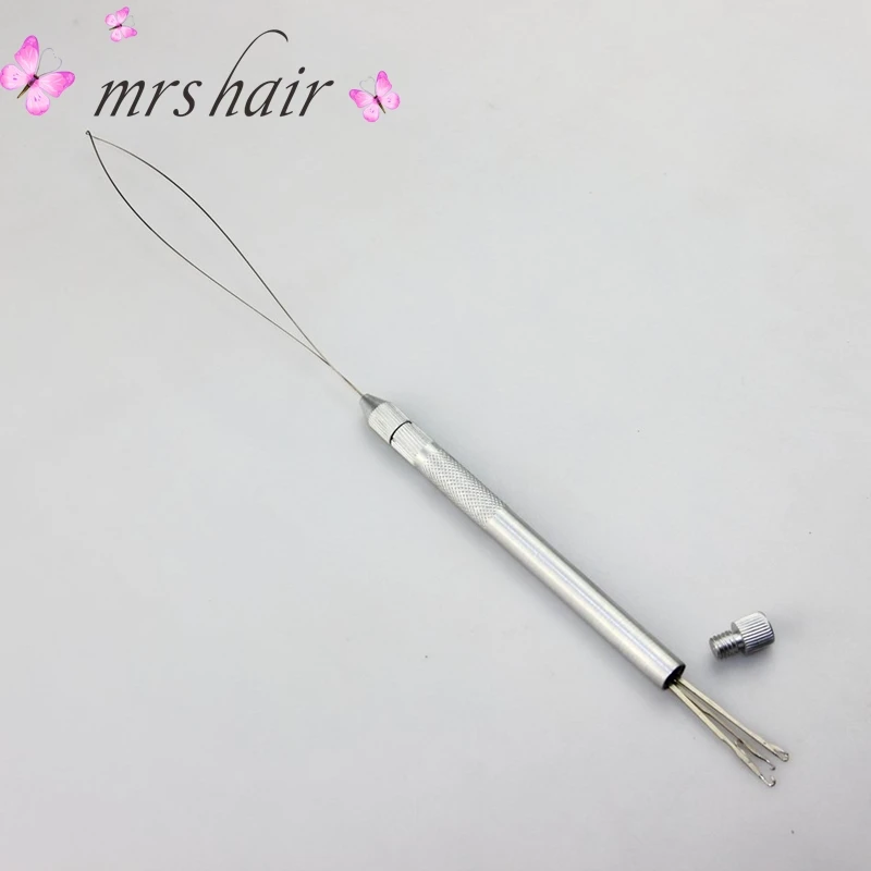 Multifunctional Aluminum Handle Hook Loop Threader Micro Rings/Tubes Beads Applicator 1pcs/pack For Cold Fusion Hair Extensions
Multifunctional Aluminum Handle Hook Loop Threader Micro Rings/Tubes Beads Applicator 1pcs/pack For Cold Fusion Hair Extensions