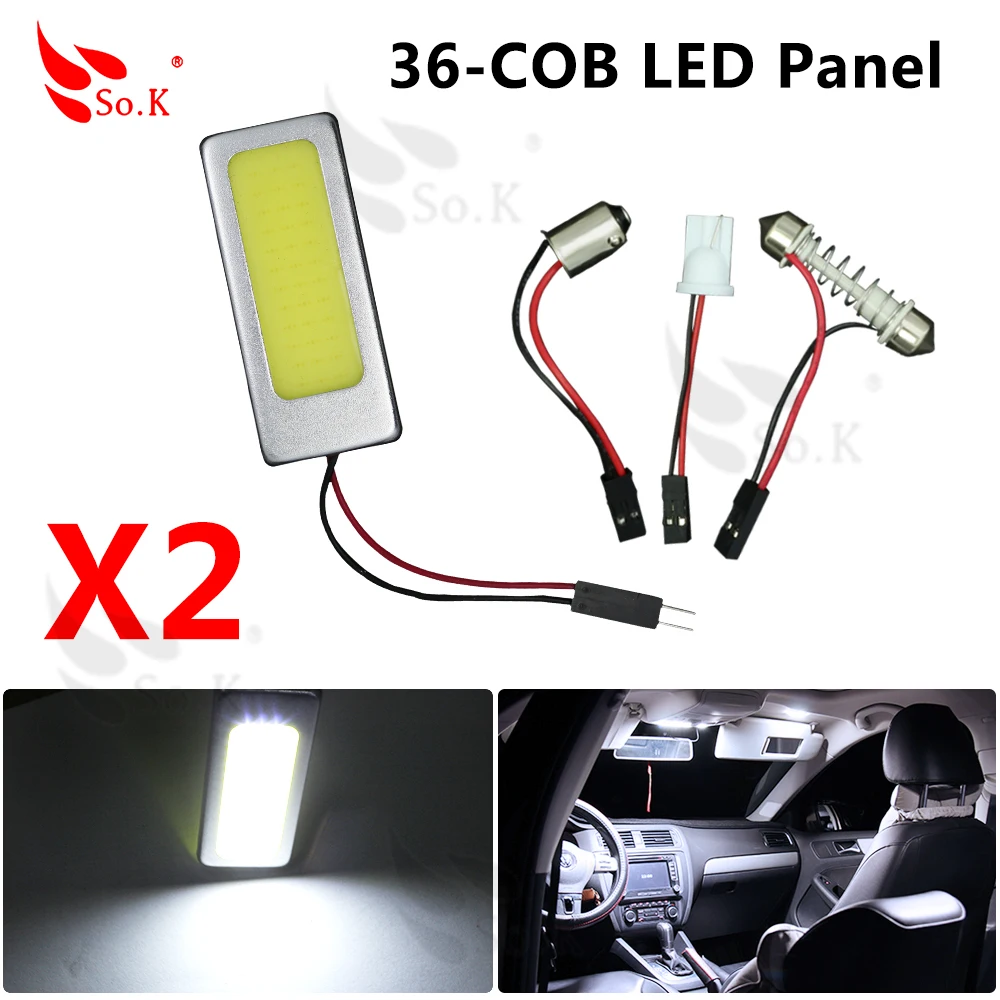 Big Promotion T10 COB 36 SMD LED Light Panel Car Auto Interior Reading Map Parking Bulb Lamp BA9S Festoon Dome 3 Adapters DC12V
Big Promotion T10 COB 36 SMD LED Light Panel Car Auto Interior Reading Map Parking Bulb Lamp BA9S Festoon Dome 3 Adapters DC12V