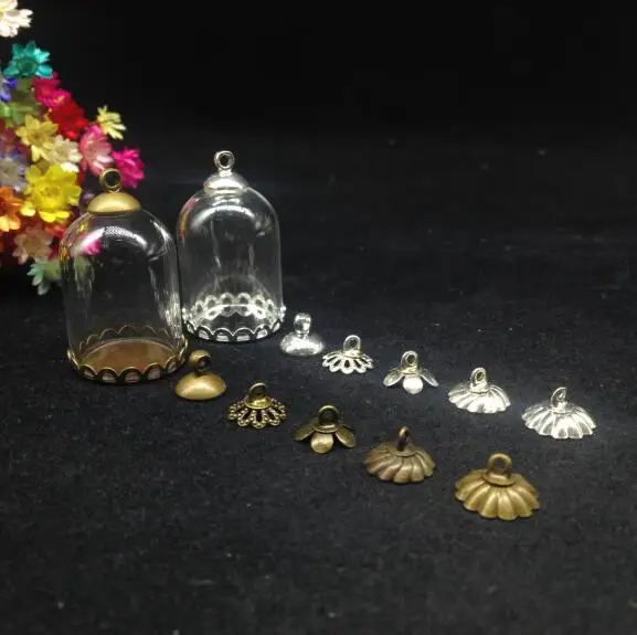 3pcs 25*18mm glass globe bubble 18mm silver/bronze plated lace base beads cap set glass vial pendant glass bottle diy necklace
3pcs 25*18mm glass globe bubble 18mm silver/bronze plated lace base beads cap set glass vial pendant glass bottle diy necklace