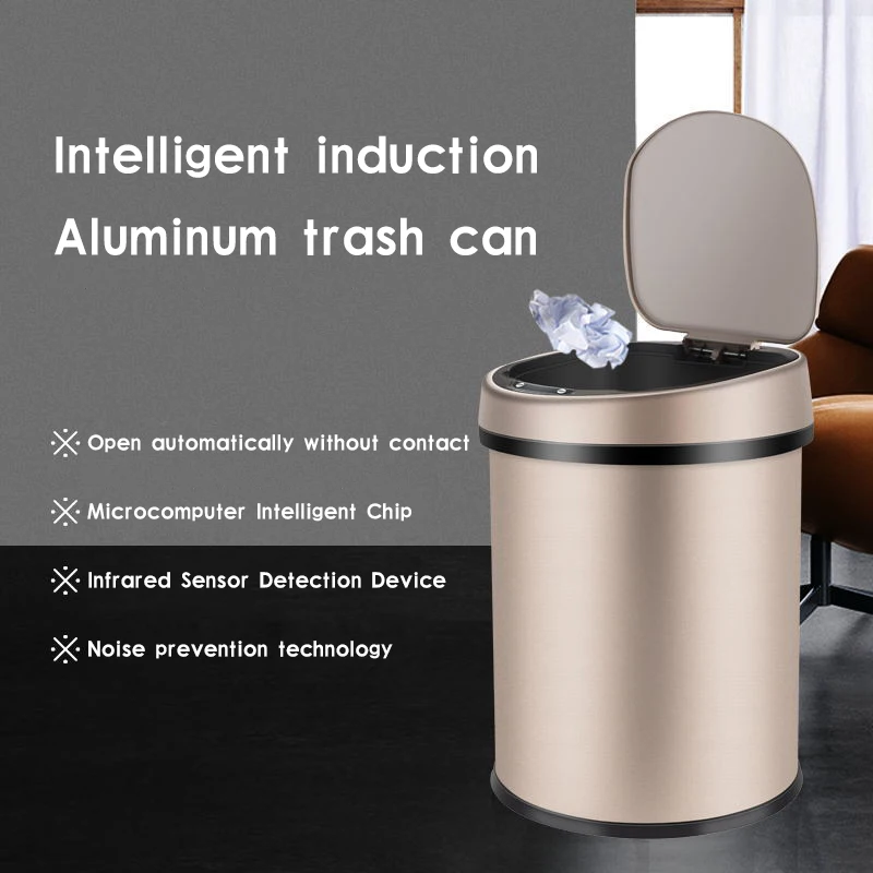 8L Inductive Type Trash Can Smart Sensor Home Bathroom Dustbin Storage Barrels Rubbish Bin Stainless Steel Metal Trash
8L Inductive Type Trash Can Smart Sensor Home Bathroom Dustbin Storage Barrels Rubbish Bin Stainless Steel Metal Trash