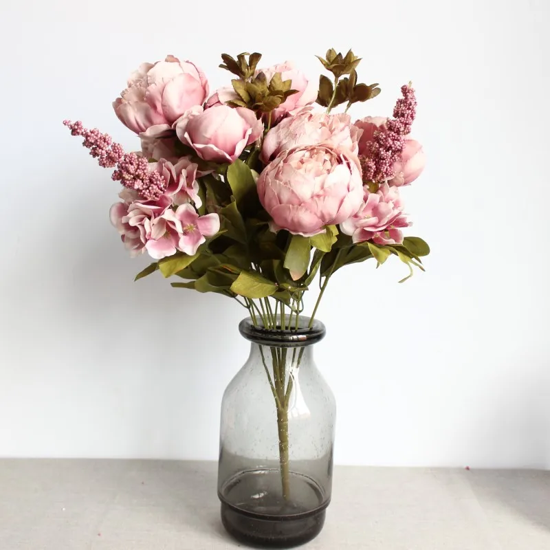 Vintage Silk Flower European 1 Bouquet Artificial Flowers Fall Vivid Peony Fake Leaf Wedding Home Party Decoration 13 Branches
Vintage Silk Flower European 1 Bouquet Artificial Flowers Fall Vivid Peony Fake Leaf Wedding Home Party Decoration 13 Branches