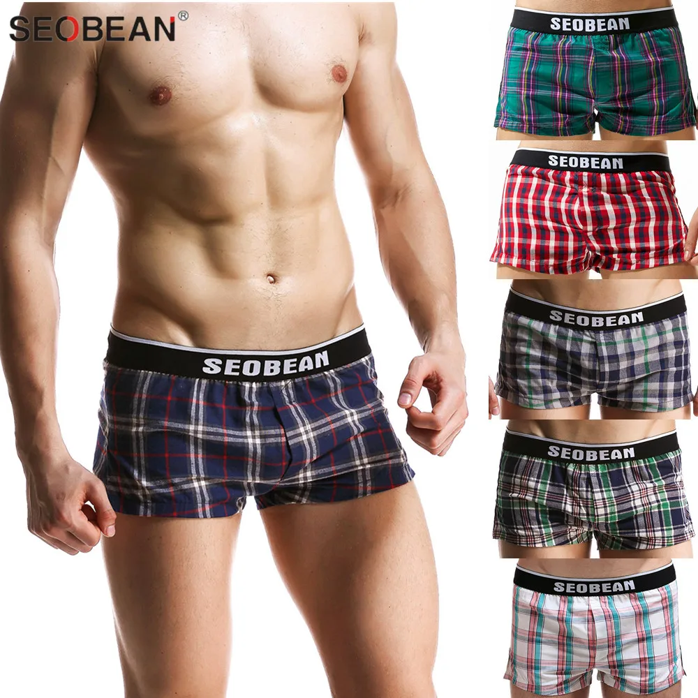 SEOBEAN Mens Underwear Boxer Shorts 100% Cotton Men Trunks Boxers Sexy Low-waist Sleepwear Home Wear Shorts Men Underpants
SEOBEAN Mens Underwear Boxer Shorts 100% Cotton Men Trunks Boxers Sexy Low-waist Sleepwear Home Wear Shorts Men Underpants