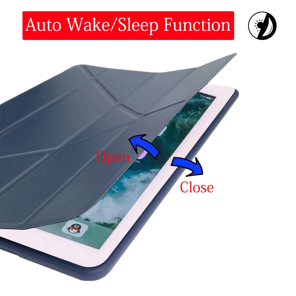 Чехол для iPad Mini 5 4 3 2 из искусственной кожи и силикона с мягкой задней крышкой и подставкой, автоматическим сном и умной защитой Mini4 mini5 Funda on.