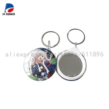 500sets ( 44mm) mirror keychain button material, mirror badge material ,factory direct sale