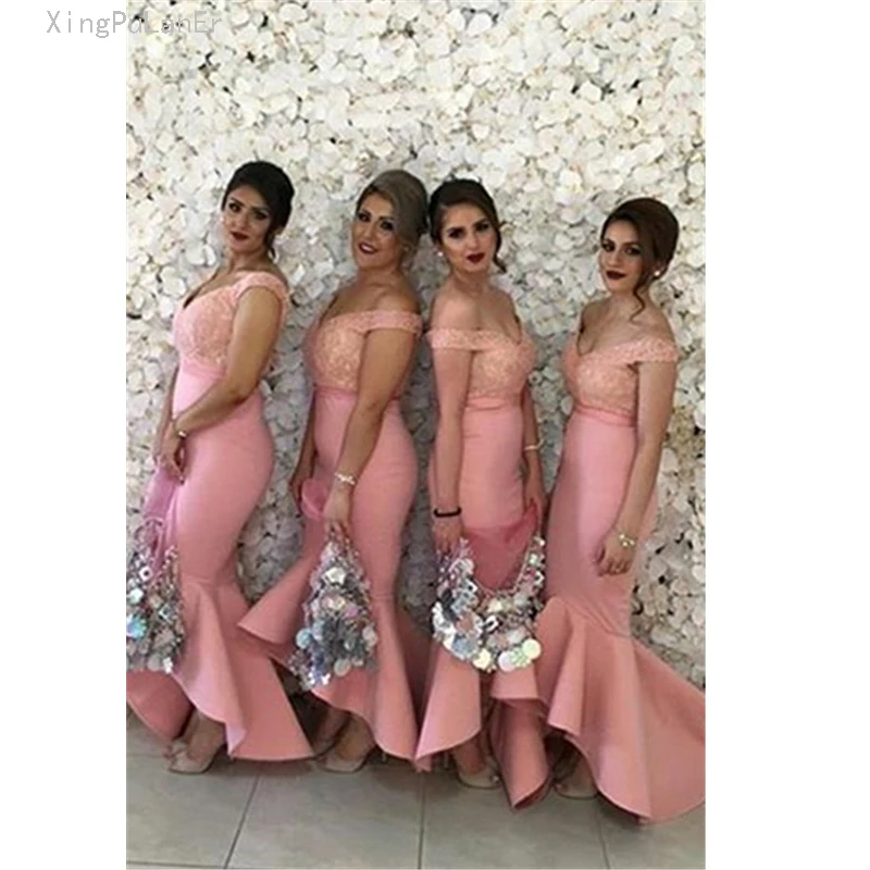 Pink Bridesmaid Dresses 2019 Under 100 Mermaid V-neck Off The Shoulder Appliques Lace Long Wedding Party Dresses
Pink Bridesmaid Dresses 2019 Under 100 Mermaid V-neck Off The Shoulder Appliques Lace Long Wedding Party Dresses