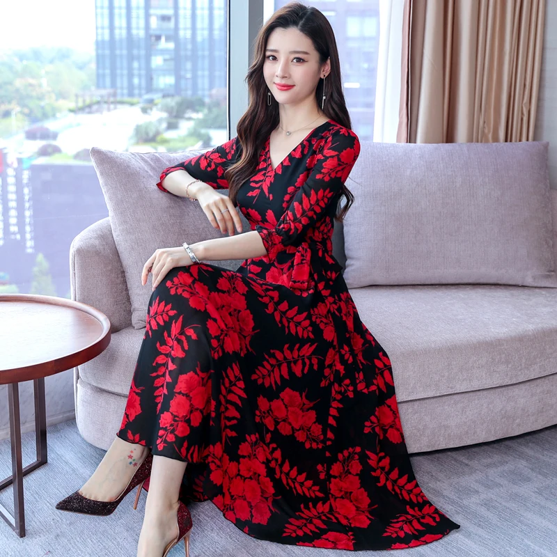 Summer Print Chiffon Dress Women 2019 New Bohemia Beach Dress Sexy Slim Plus Size 3XL Women Elegant Long Dresses Vestidos
Summer Print Chiffon Dress Women 2019 New Bohemia Beach Dress Sexy Slim Plus Size 3XL Women Elegant Long Dresses Vestidos