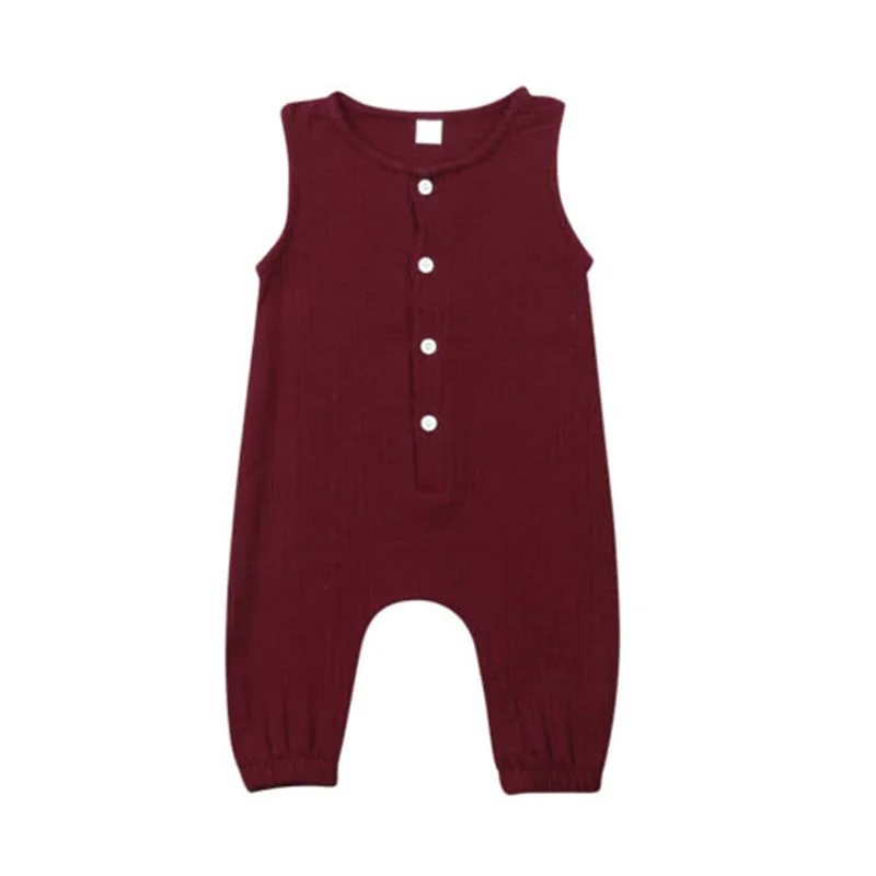 Summer Cute Newborn Baby Boy Girl Sleeveless Solid Color Single Breasted Romper Jumpsuit Outfits Clothes
Summer Cute Newborn Baby Boy Girl Sleeveless Solid Color Single Breasted Romper Jumpsuit Outfits Clothes