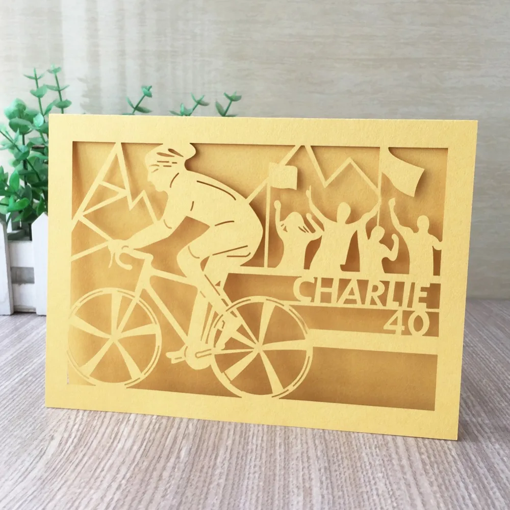 35Pcs/Lot Luxury Gold Bike Race Invitation Card Father Day Gift Holiday Party
35Pcs/Lot Luxury Gold Bike Race Invitation Card Father Day Gift Holiday Party