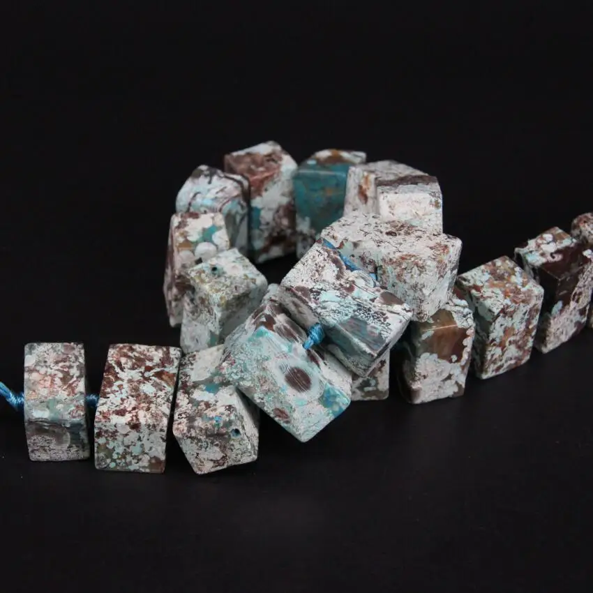 15.5"strand Large Size Natural Blue Ocean Jades Rectangular Slab Loose Beads Raw Agates Slice Nugget Pendants Jewelry | Украшения и
