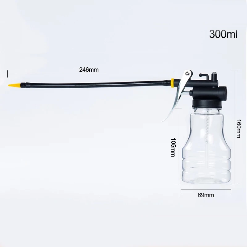 Oil filling Equipment 300ML Transparent High Pressure Pump Oiler Lubrication Oil Can Plastic Machine Oil Pot Extended Hose
Oil filling Equipment 300ML Transparent High Pressure Pump Oiler Lubrication Oil Can Plastic Machine Oil Pot Extended Hose