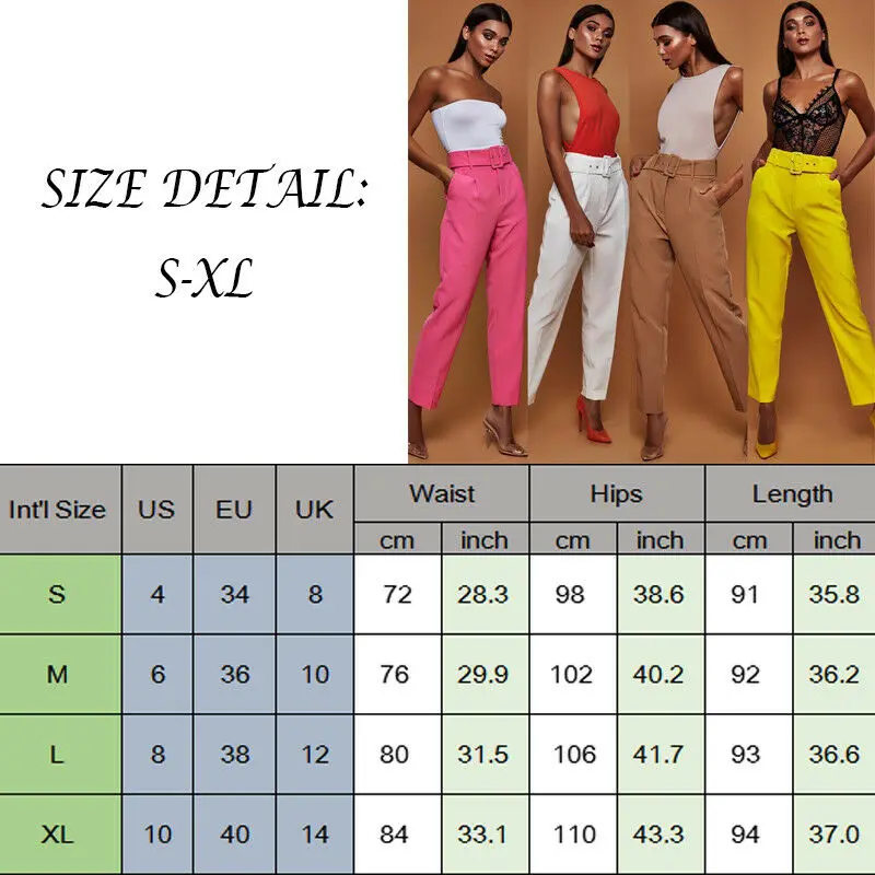 Women Slim Fit Tie Belted High Waist Pants OL Skinny Cigaratte Long Trousers Causal Summer Solid Pencil Pant
Women Slim Fit Tie Belted High Waist Pants OL Skinny Cigaratte Long Trousers Causal Summer Solid Pencil Pant