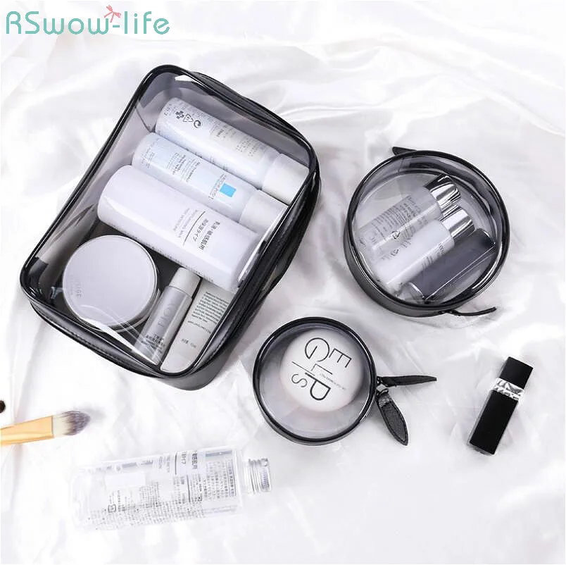 Portable Travel Bag Waterproof Transparent PVC Cosmetic Supplies Spot Simple Cosmetic Bags Bathroom Storage Stuff Round Square 
Portable Travel Bag Waterproof Transparent PVC Cosmetic Supplies Spot Simple Cosmetic Bags Bathroom Storage Stuff Round Square