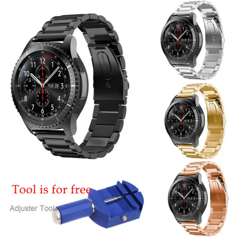 Quick Release 20mm 22mm Black Gold Stainless Steel Watch Band Strap For Samsung Gear S2 S3 Smart Watch Classic With Free Tool
Quick Release 20mm 22mm Black Gold Stainless Steel Watch Band Strap For Samsung Gear S2 S3 Smart Watch Classic With Free Tool