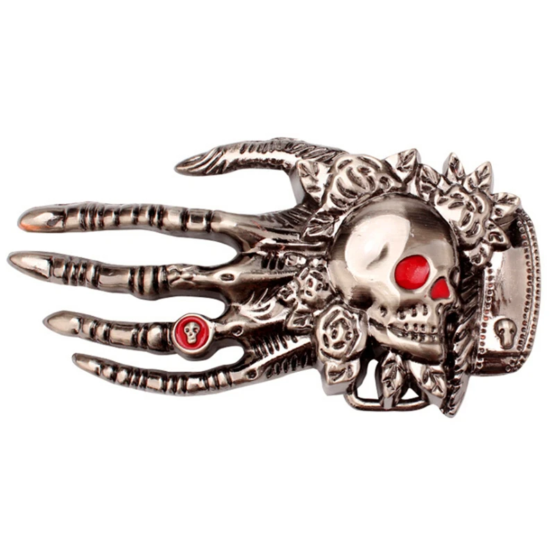 Fashion punk belt buckel metal skull head belt Hip hop decorative belt Punk rock style skull hand buckle
Fashion punk belt buckel metal skull head belt Hip hop decorative belt Punk rock style skull hand buckle