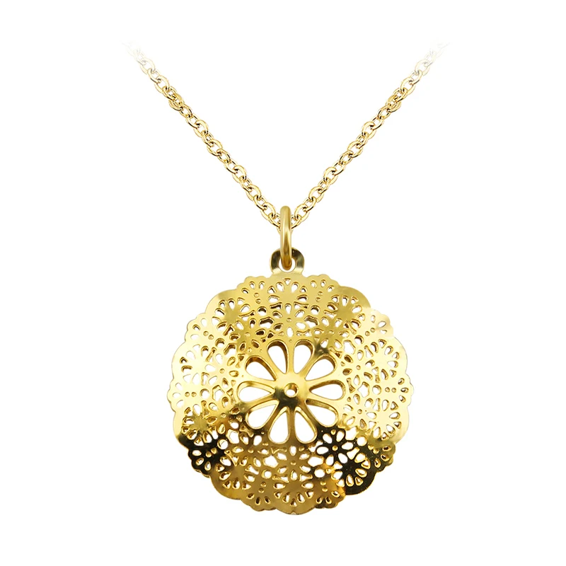 Gold Hollow Flower Necklaces Female Women Accessories Necklace Stainless Steel Chain Choker Jewelry Fashion Bijoux Collares
Gold Hollow Flower Necklaces Female Women Accessories Necklace Stainless Steel Chain Choker Jewelry Fashion Bijoux Collares
