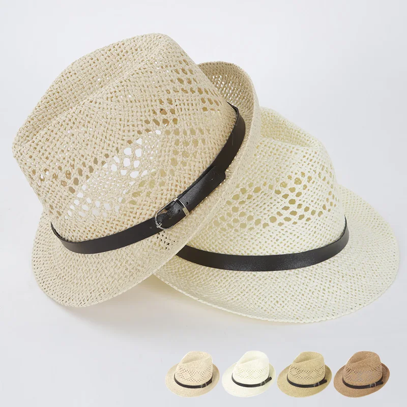 

Outdoor Straw Hat Man Summer Seaside Floppy Beach Hats West Cowboy Sun Shade Cap Sunscreen Fashion Casual Visor Caps H125