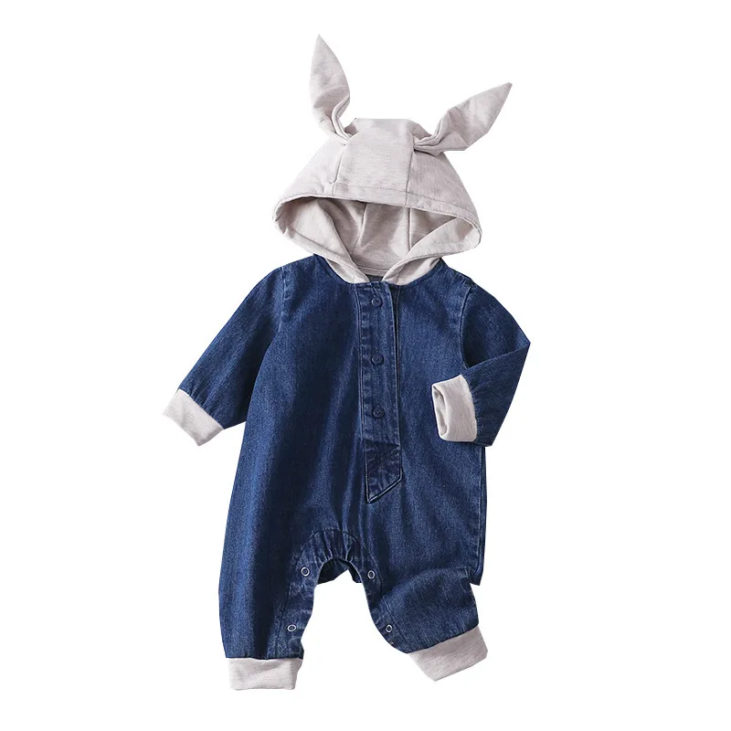Cute Rabbit Ear Hooded Rompers for Newborn Girls Boys Blue Denim Babysuits Kids Clothes Infant Baby Romper Children Fall Clothes
Cute Rabbit Ear Hooded Rompers for Newborn Girls Boys Blue Denim Babysuits Kids Clothes Infant Baby Romper Children Fall Clothes