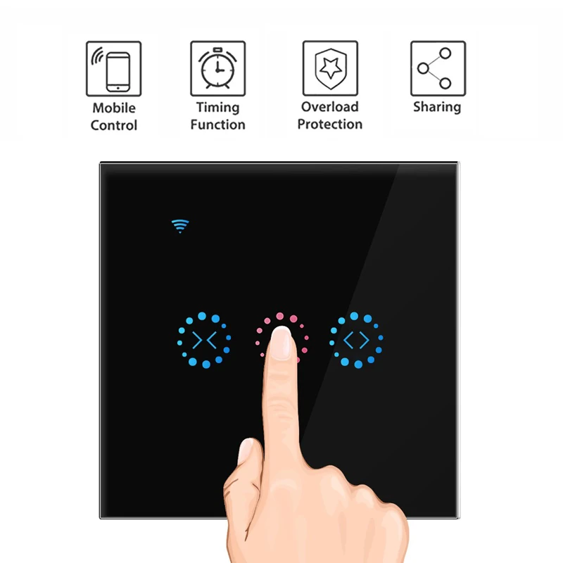 EU Smart Wifi Touch Curtain Switch APP Control Support Alexa Google Home for Electric Motorized Curtain Blind Roller Shutter
EU Smart Wifi Touch Curtain Switch APP Control Support Alexa Google Home for Electric Motorized Curtain Blind Roller Shutter