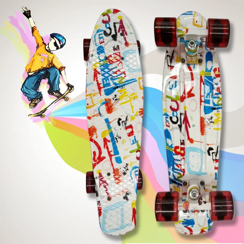 Graffiti Printed 22" Children's Scooter Complete Skateboard Plastic Skate Board for Boy Girl Outdoor Activities waveboard CL61
Graffiti Printed 22" Children's Scooter Complete Skateboard Plastic Skate Board for Boy Girl Outdoor Activities waveboard CL61