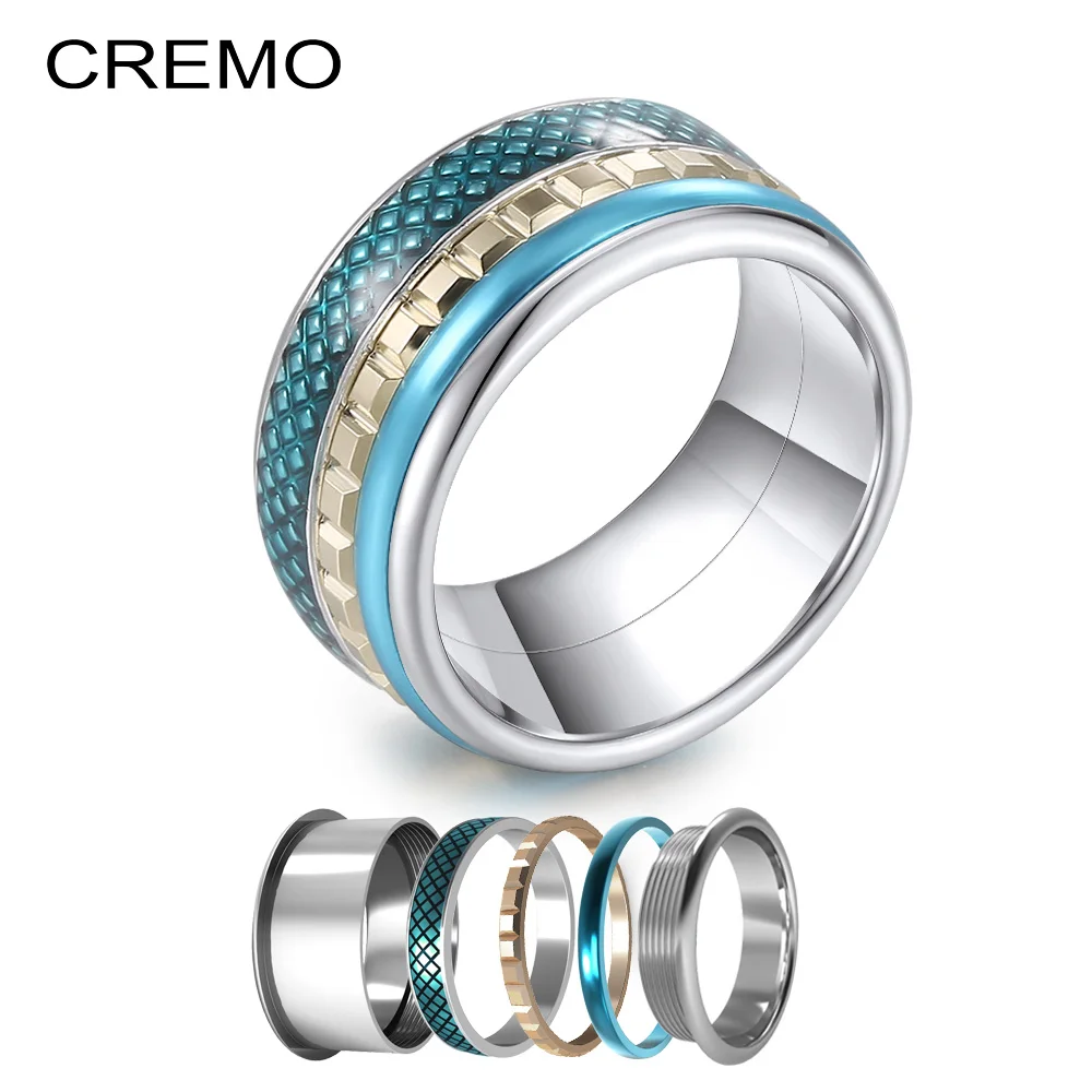 Cremo Spinner Rings for Women Ring Steel Stackable Ring Malti Filled Rings Statement Anillos Mujer
Cremo Spinner Rings for Women Ring Steel Stackable Ring Malti Filled Rings Statement Anillos Mujer