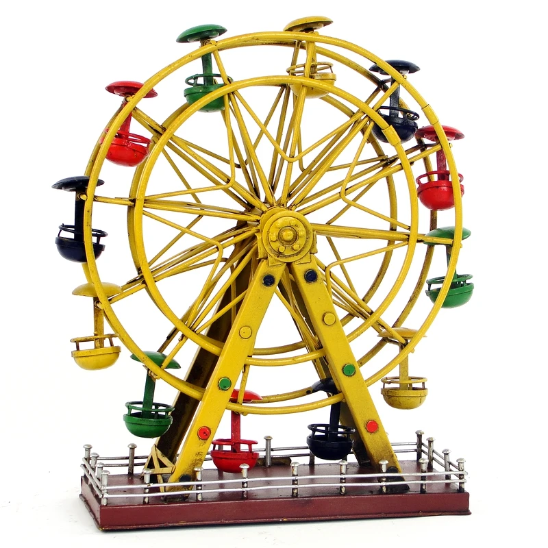 Handmade antique old wrought iron ferris wheel model tin crafts home accessories window props decoration gifts
Handmade antique old wrought iron ferris wheel model tin crafts home accessories window props decoration gifts
