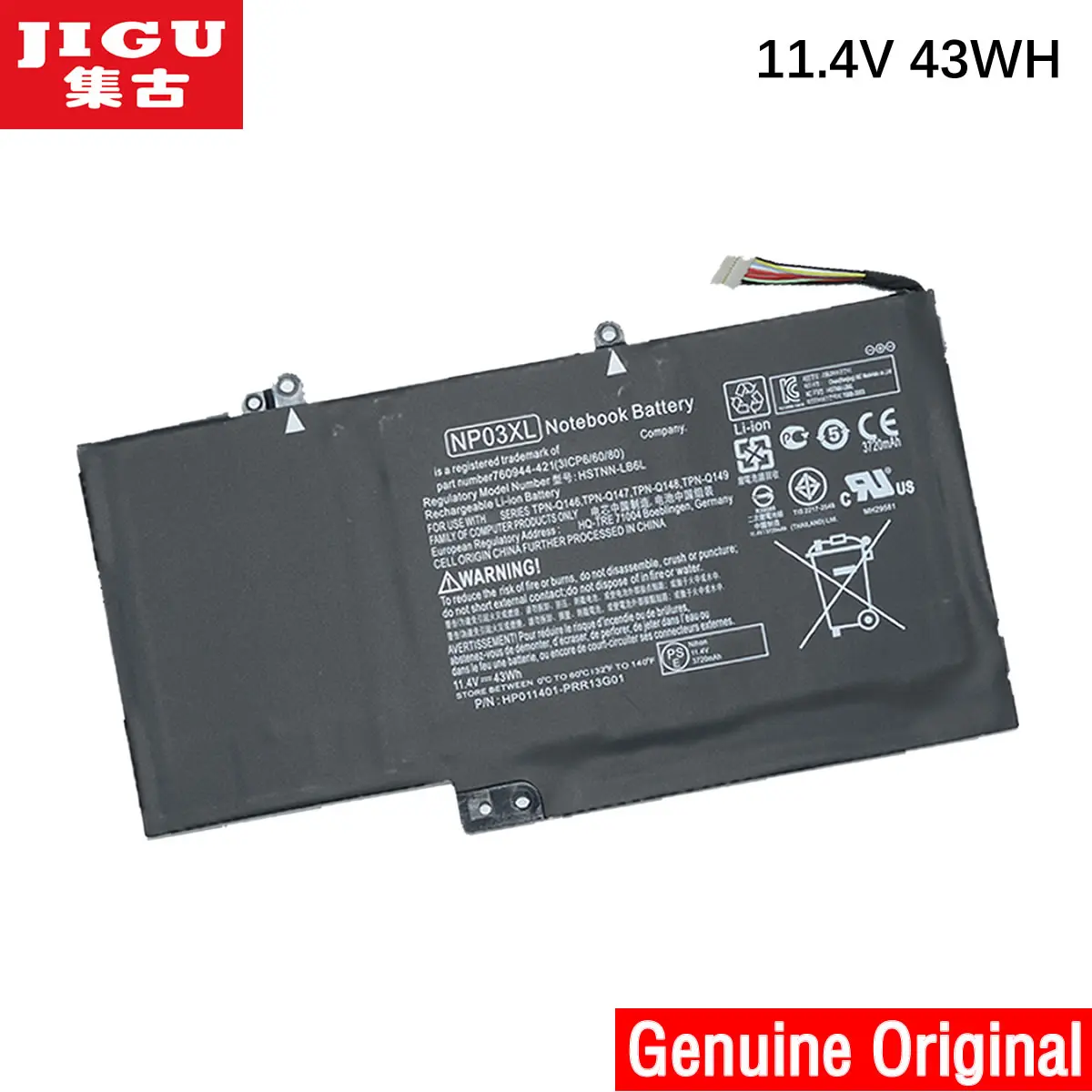 Оригинальный аккумулятор для ноутбука JIGU 760944-421 HSTNN-LB6L NP03XL 761230-005 767068-005 для ENVY 15-U X360 X360 13a001au
Оригинальный аккумулятор для ноутбука JIGU 760944-421 HSTNN-LB6L NP03XL 761230-005 767068-005 для ENVY 15-U X360 X360 13a001au