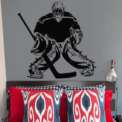 Free shiping Wall Decal Sticker Bedroom Kids Hockey Player Goalkeeper puck Boys for room decoration
Free shiping Wall Decal Sticker Bedroom Kids Hockey Player Goalkeeper puck Boys for room decoration
