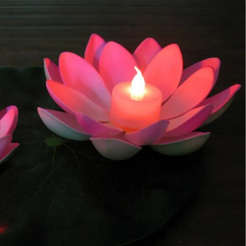 20Pcs per lot Artificial LED Floating Lotus Flower Candle Lamp With Colorful Changed Lights For Wedding Party Decorations
20Pcs per lot Artificial LED Floating Lotus Flower Candle Lamp With Colorful Changed Lights For Wedding Party Decorations